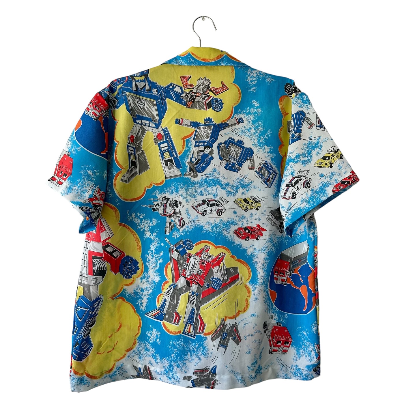 Camp shirt fr vintage 1984 Transformers fabric - XL