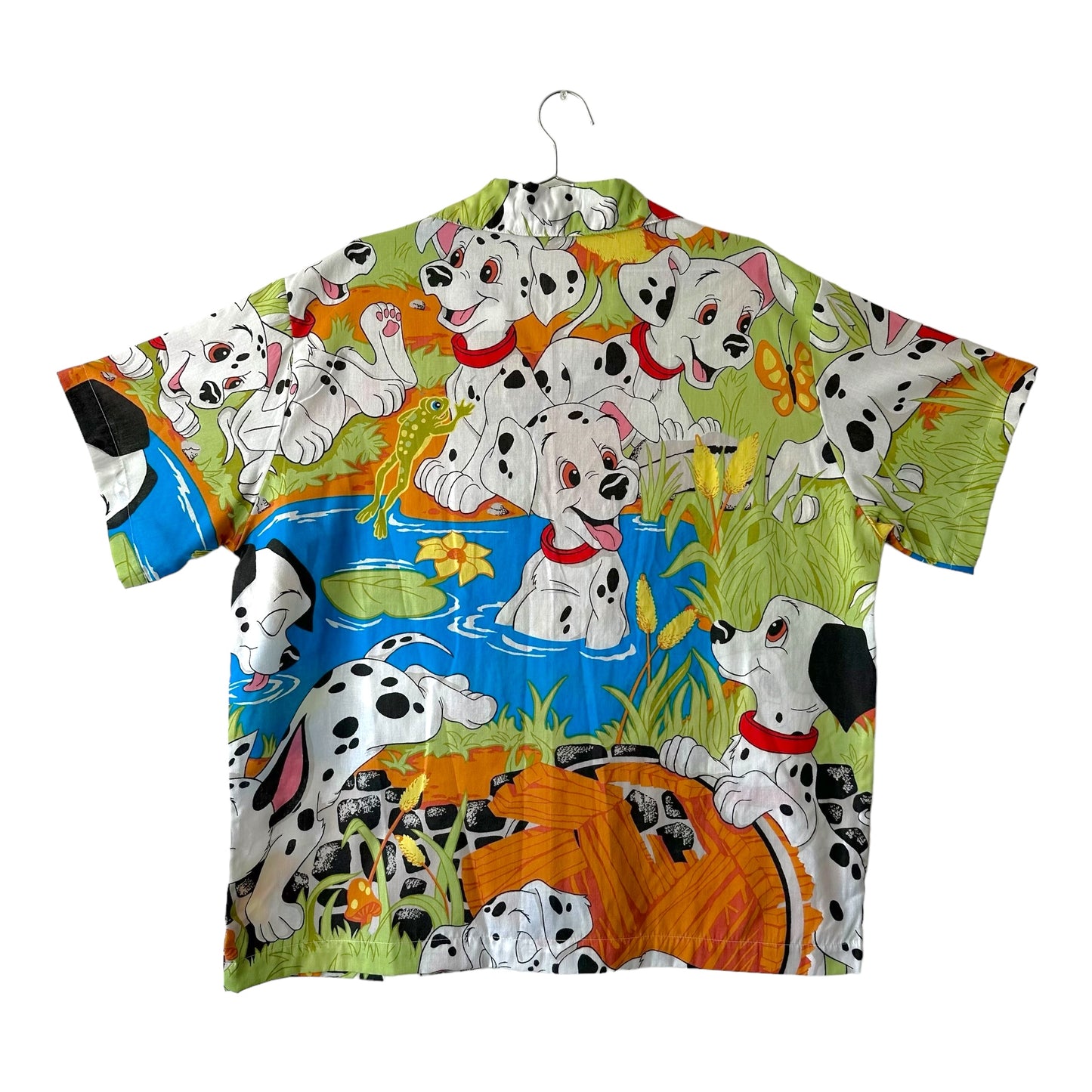 Camp shirt upcycled fr 101 Dalmations fabric - 2XL