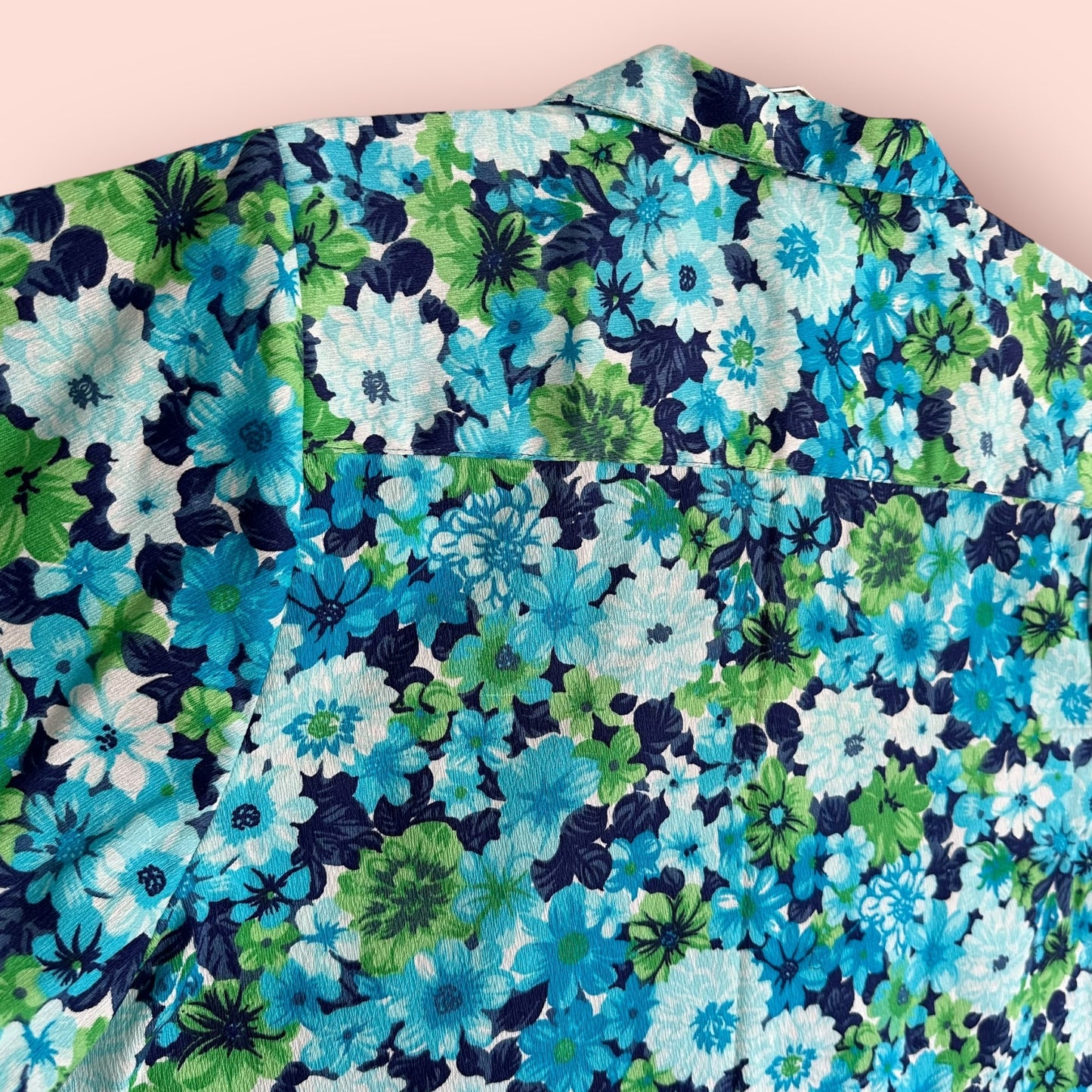 Eugene Bark cloth Floral Camp Shirt w/ oversized sleeves - Sz OSP