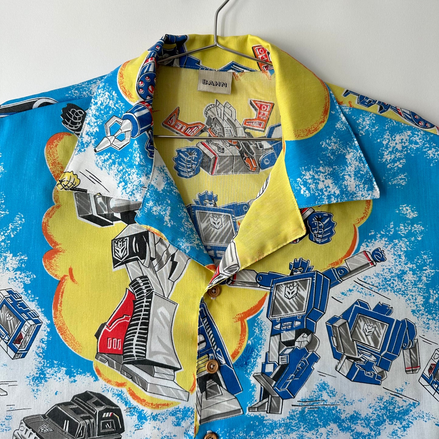 Camp shirt fr vintage 1984 Transformers fabric - XL