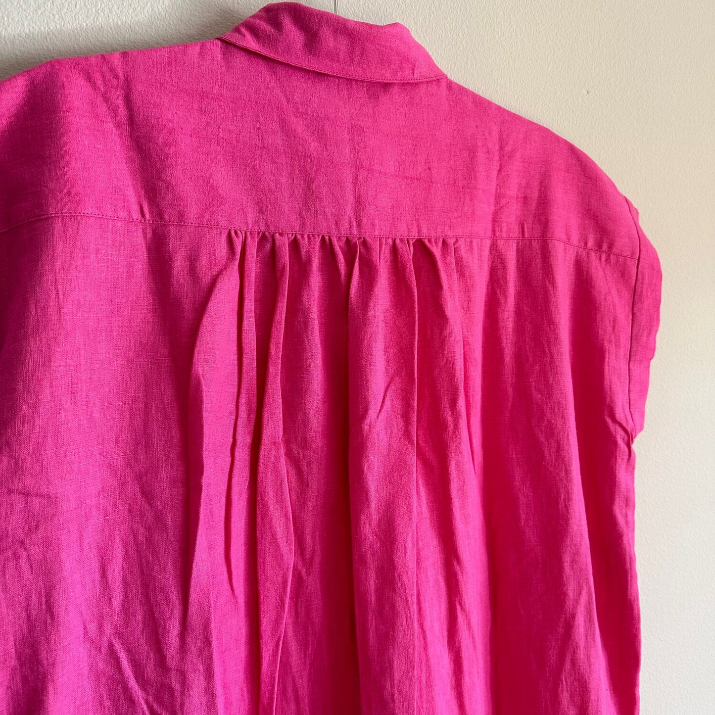 Willamette Fuschia Linen Shirt Dress - SZ OSP