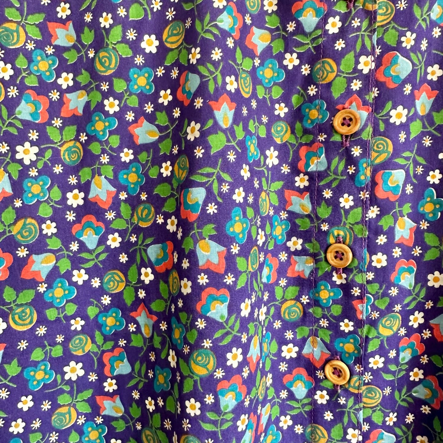 Willamette Vintage Violet Floral Shirt Dress - SZ OSP2
