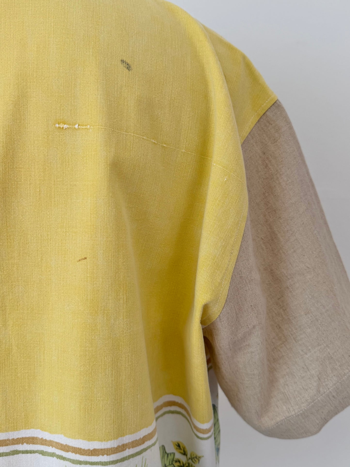 Gardening & Tea cropped camp shirt [XL]