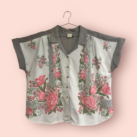 Hawthorne Tulips Button Shirt - Sz OS