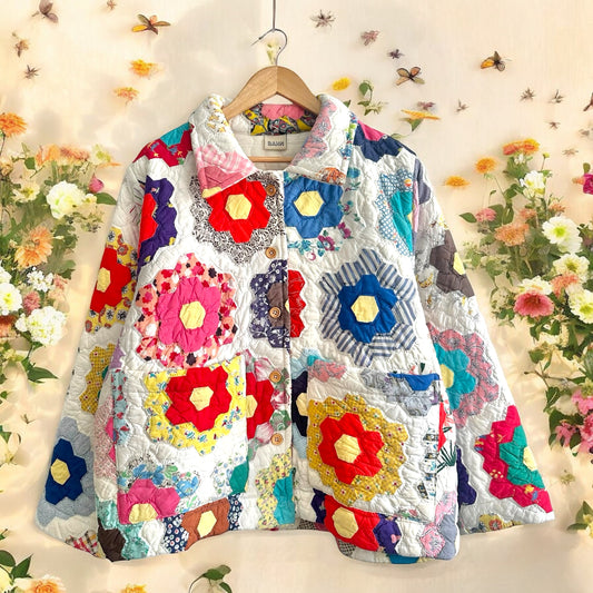 Vintage Grandmother’s Flower Garden Chore Coat [OS]