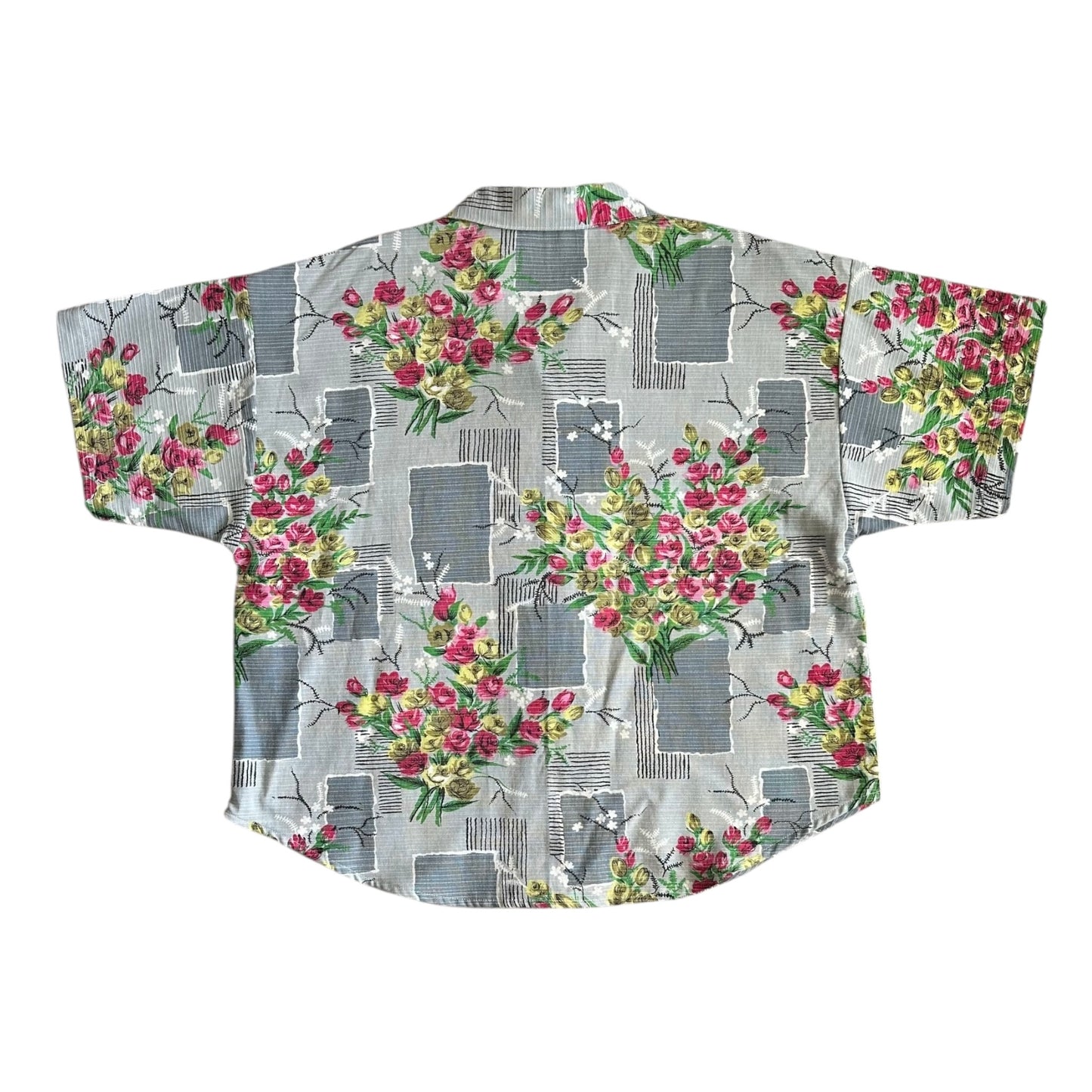 Grey Floral Winston button shirt [OS]