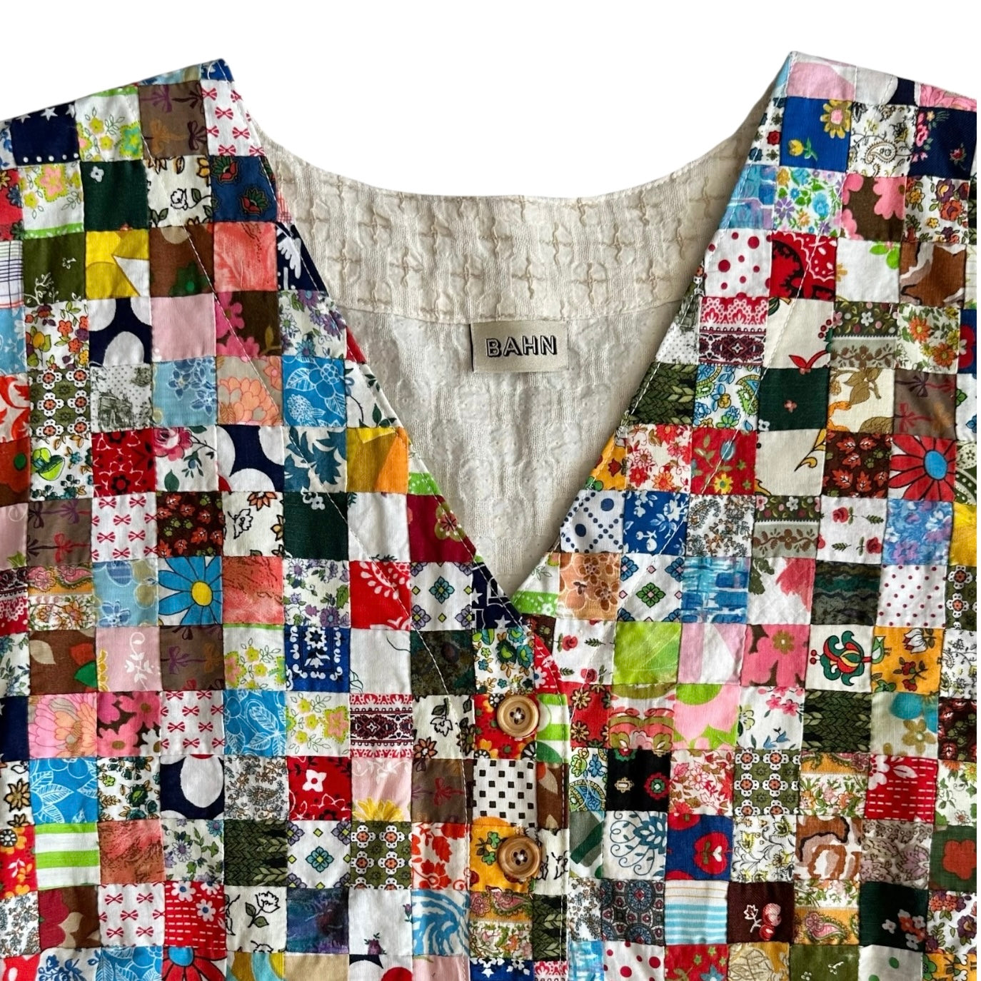 Postage Stamps quilt top Sauvie dress [OS]