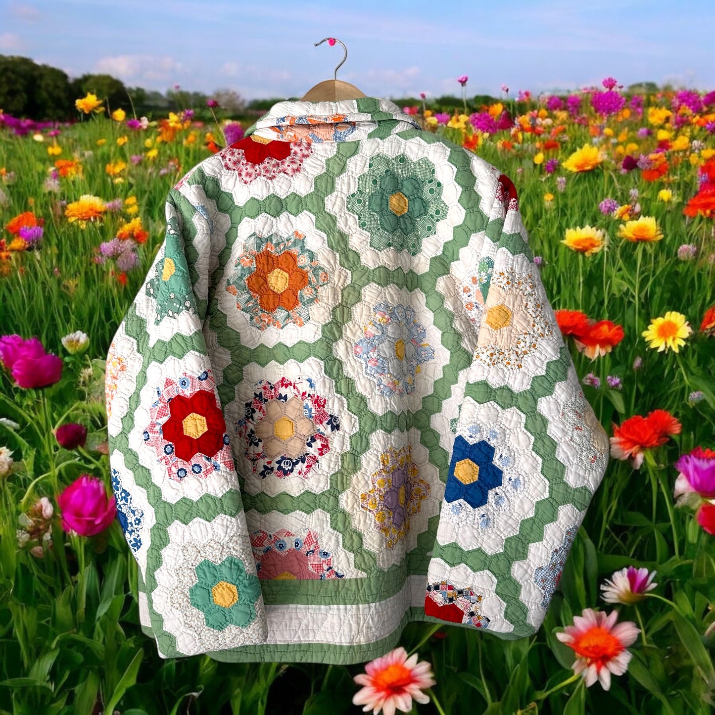Mabel Chore Jacket- Grandmother’s Flower Garden [OS]