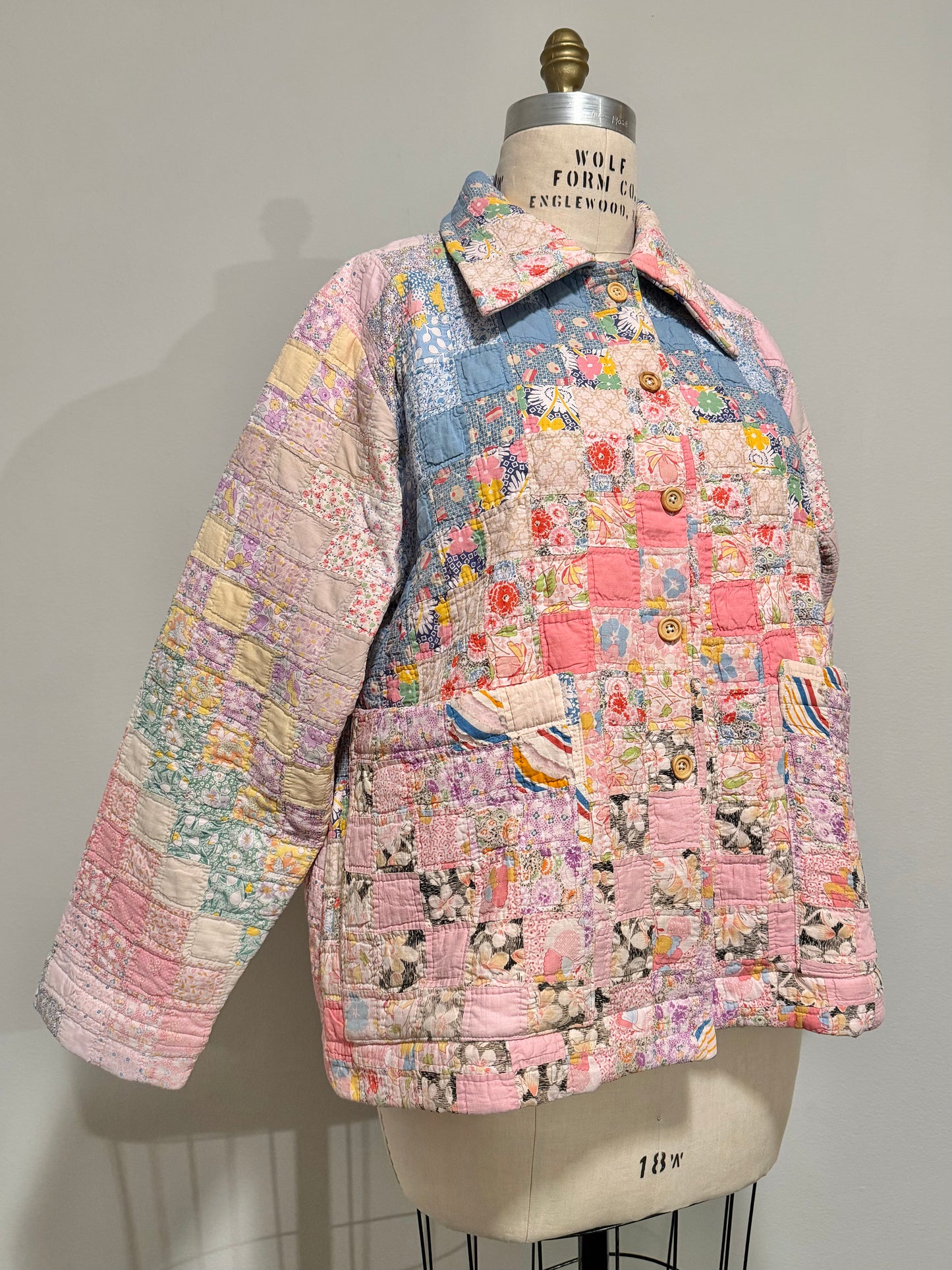 Mabel Chore Jacket - Vintage Postage Stamps [OS]