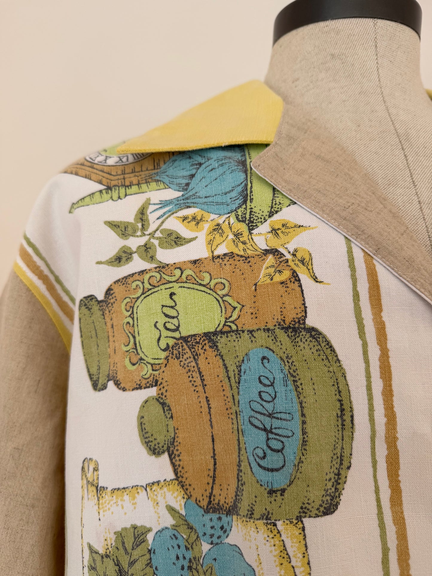 Gardening & Tea cropped camp shirt [XL]