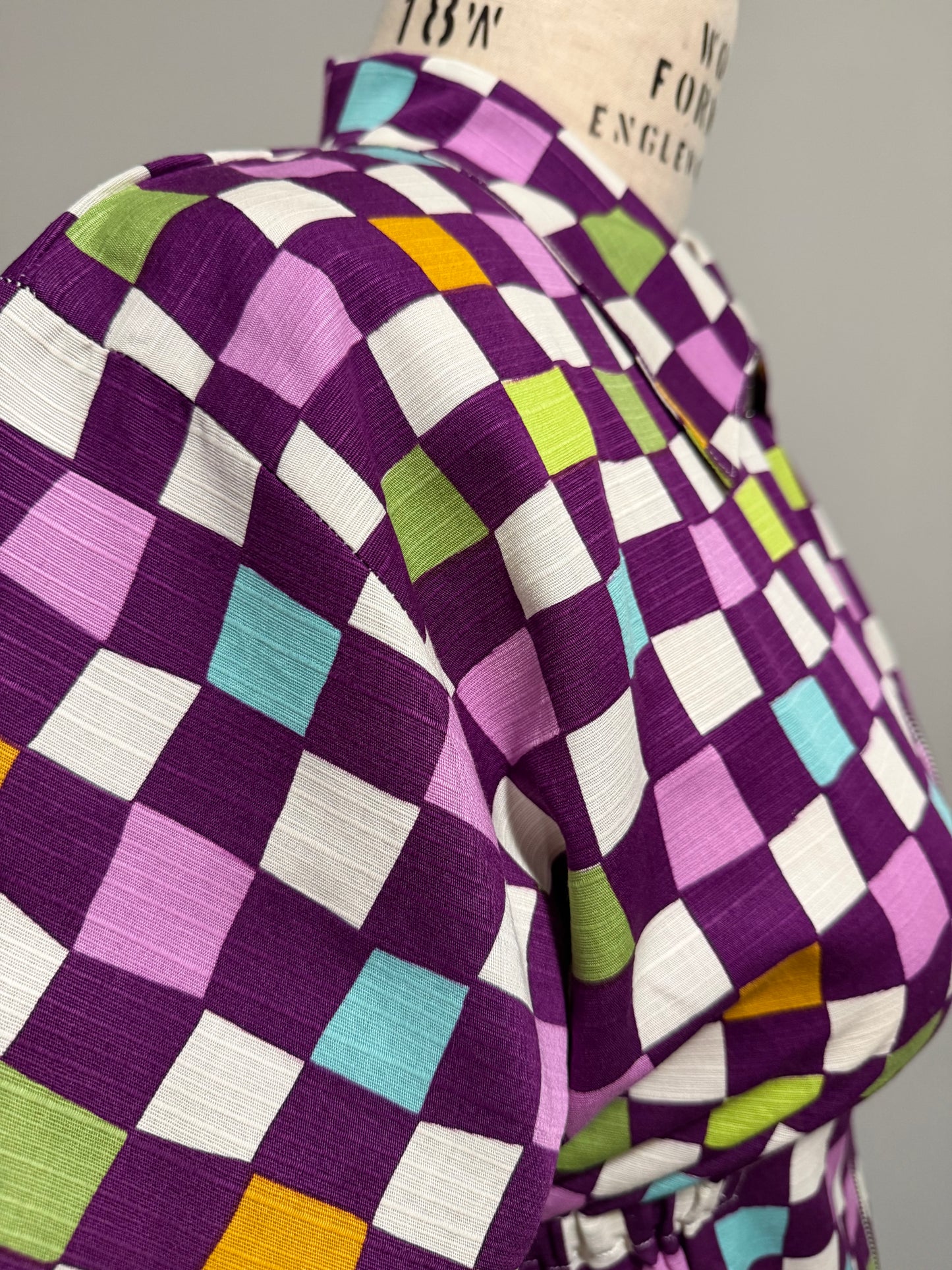 Checkered Bethany zipper dress [L/XL]