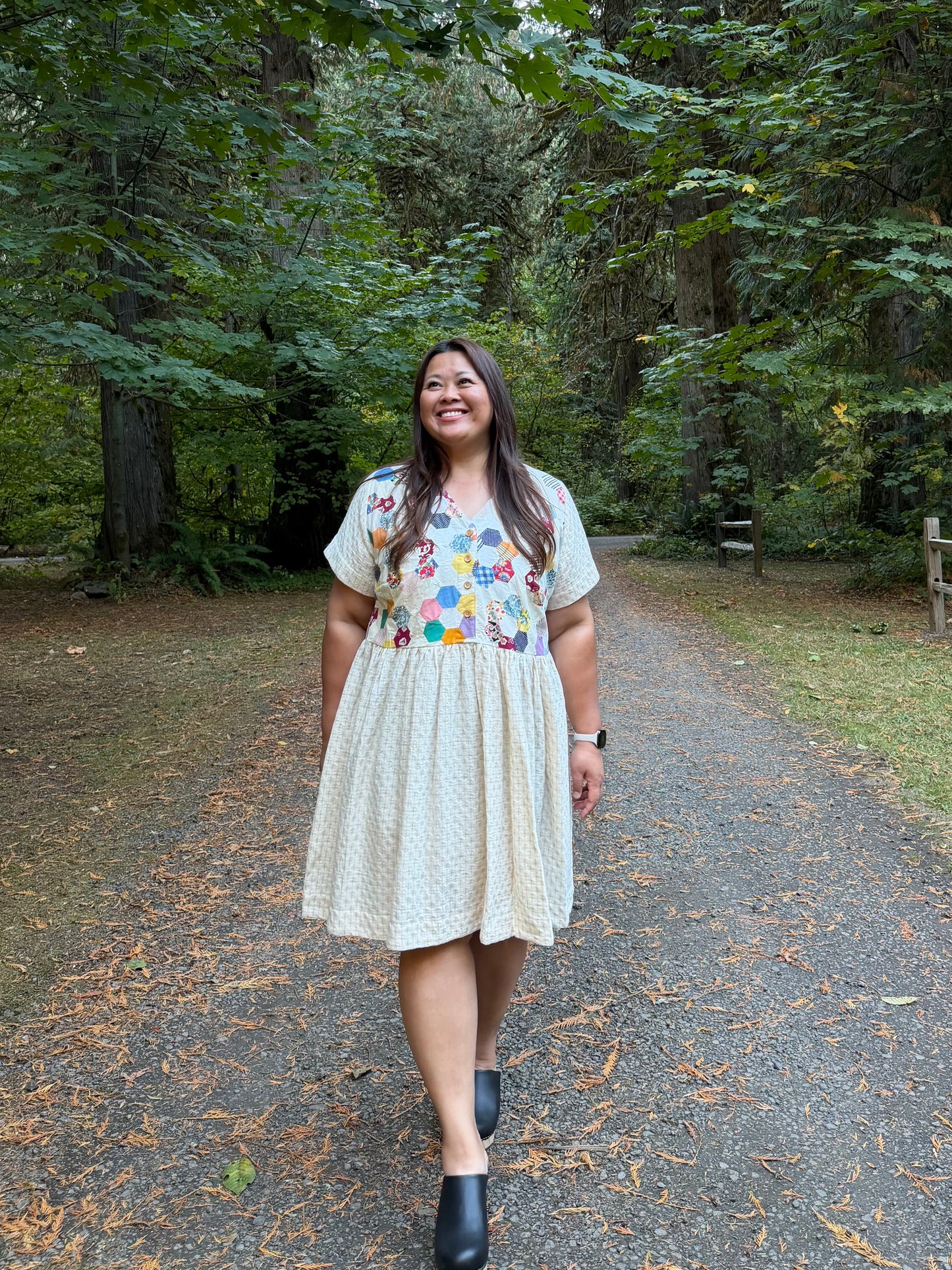 Pinwheel quilt top Sauvie dress [OS]