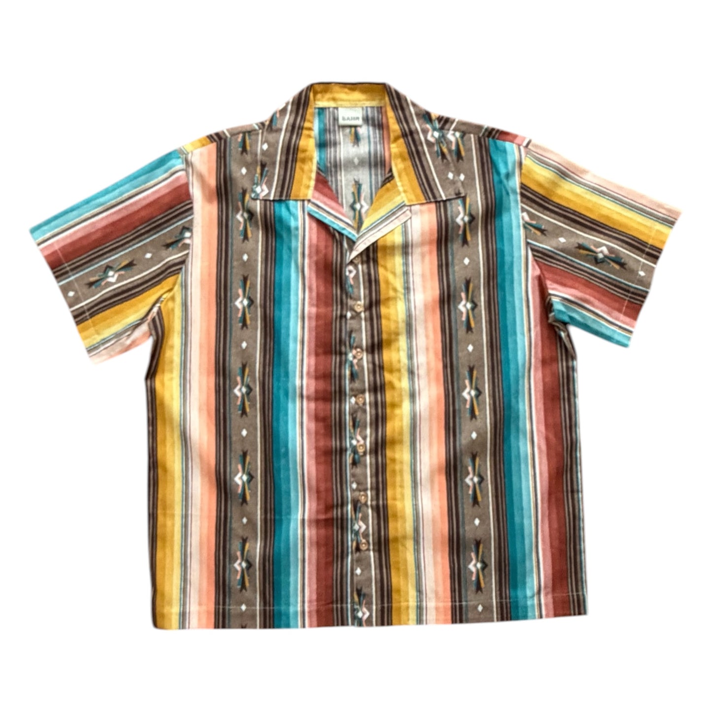 Southwest print camp shirt  [XL]