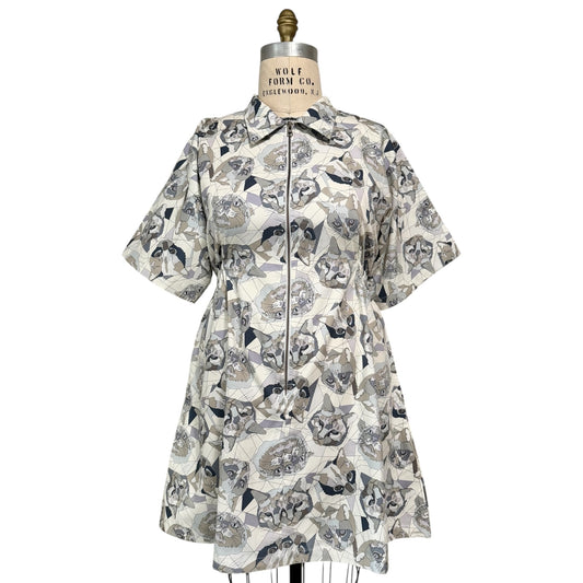 Geometric Cat Bethany zipper dress [L/XL]