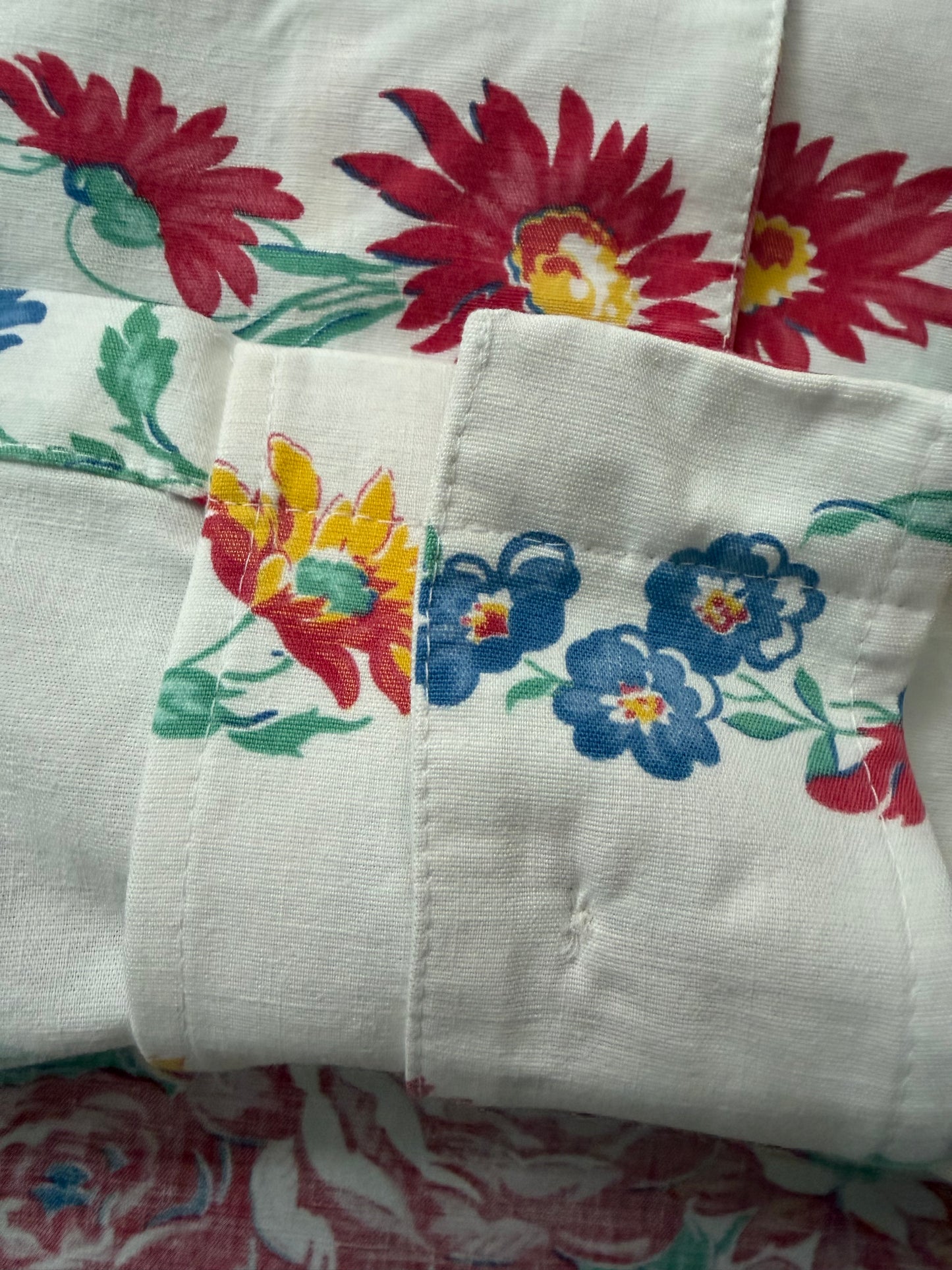 Floral cropped camp shirt [L]