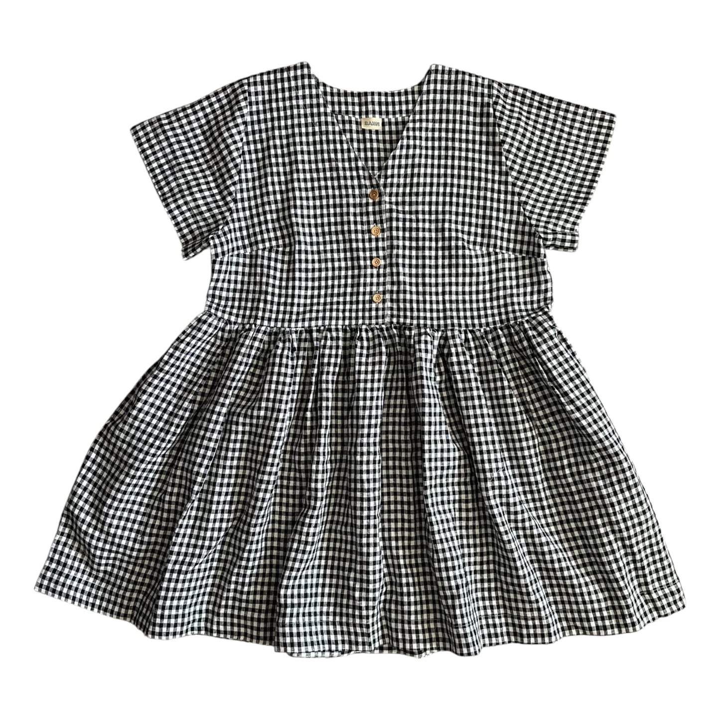 Gingham Linen Sauvie dress [OS]