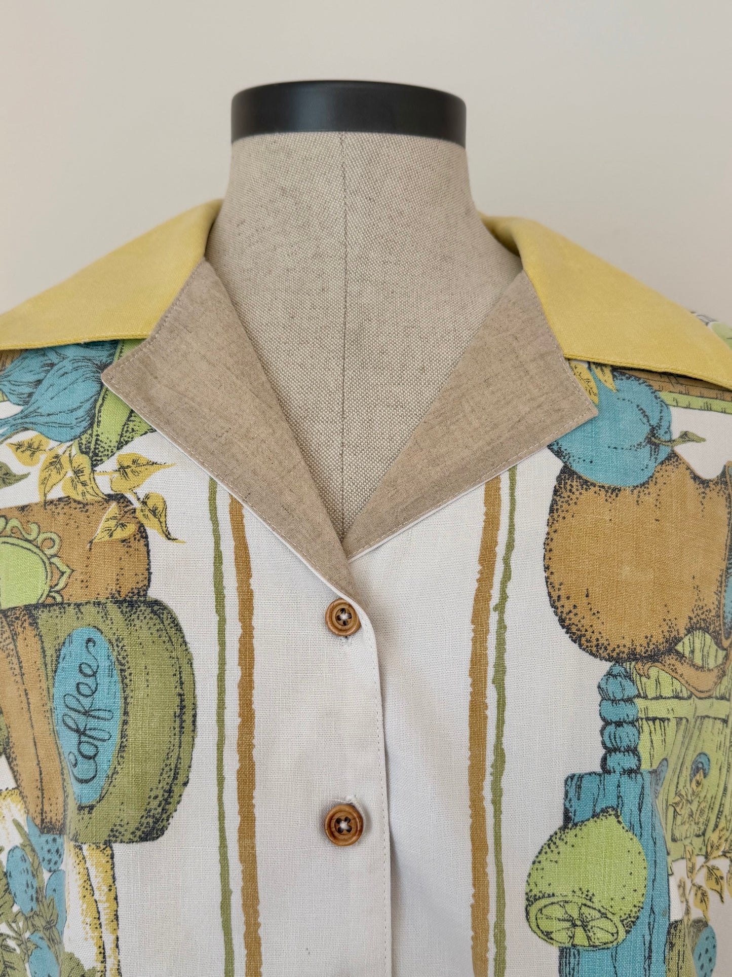 Gardening & Tea cropped camp shirt [XL]