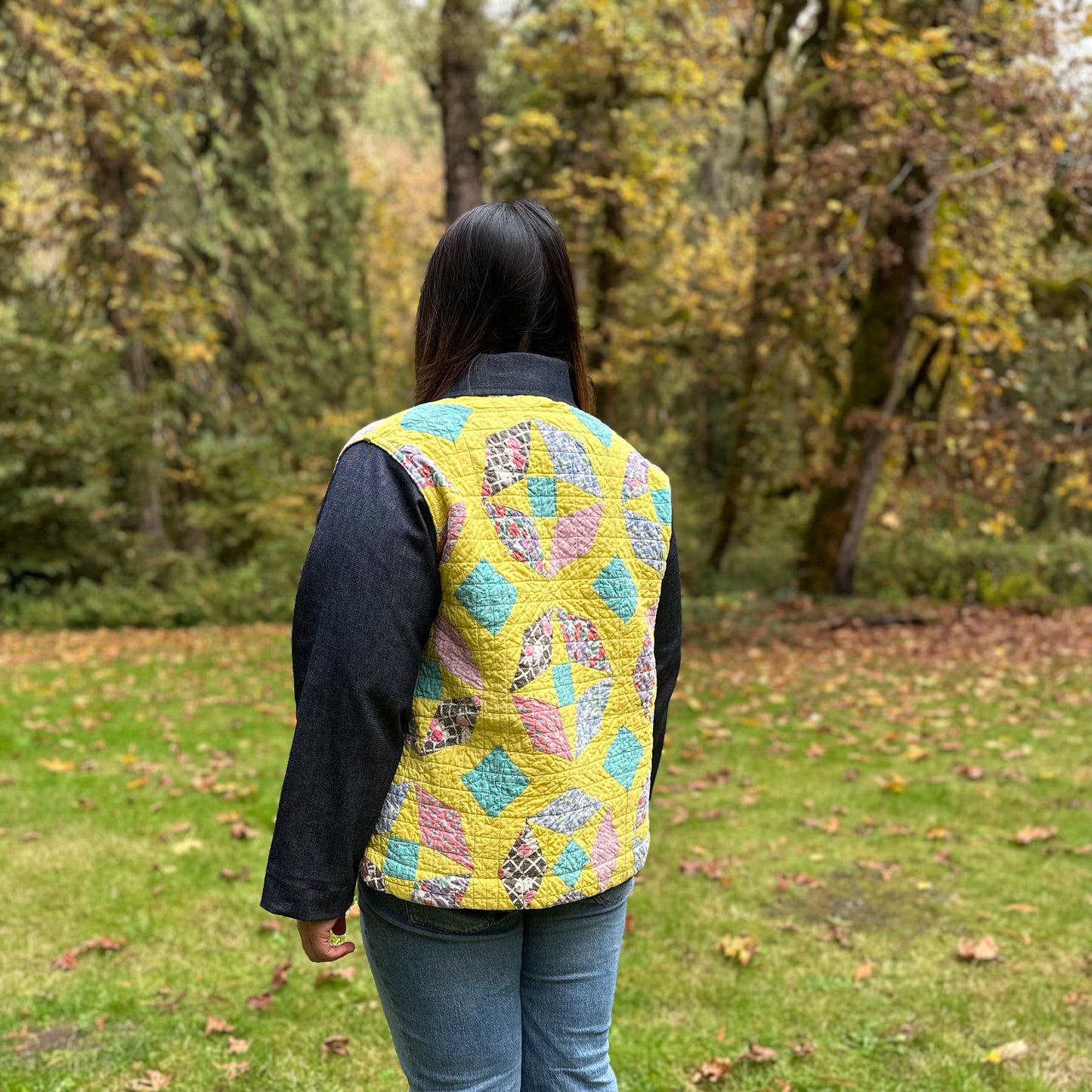 Pastel Vintage Quilt Chore Jacket [OS]