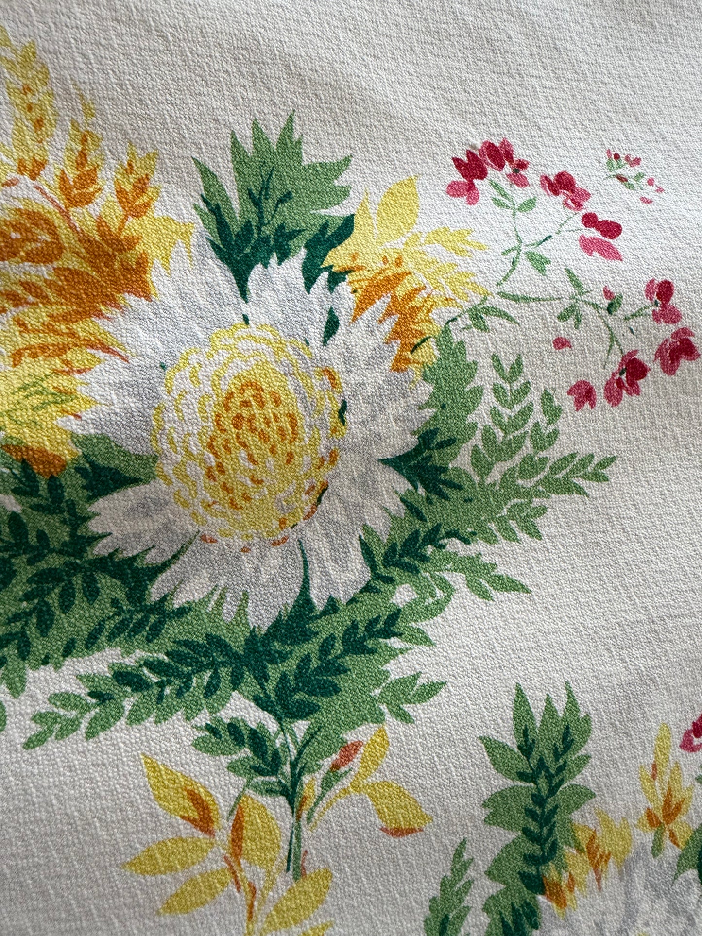 Flying Ducks barkcloth cropped camp shirt [XL]