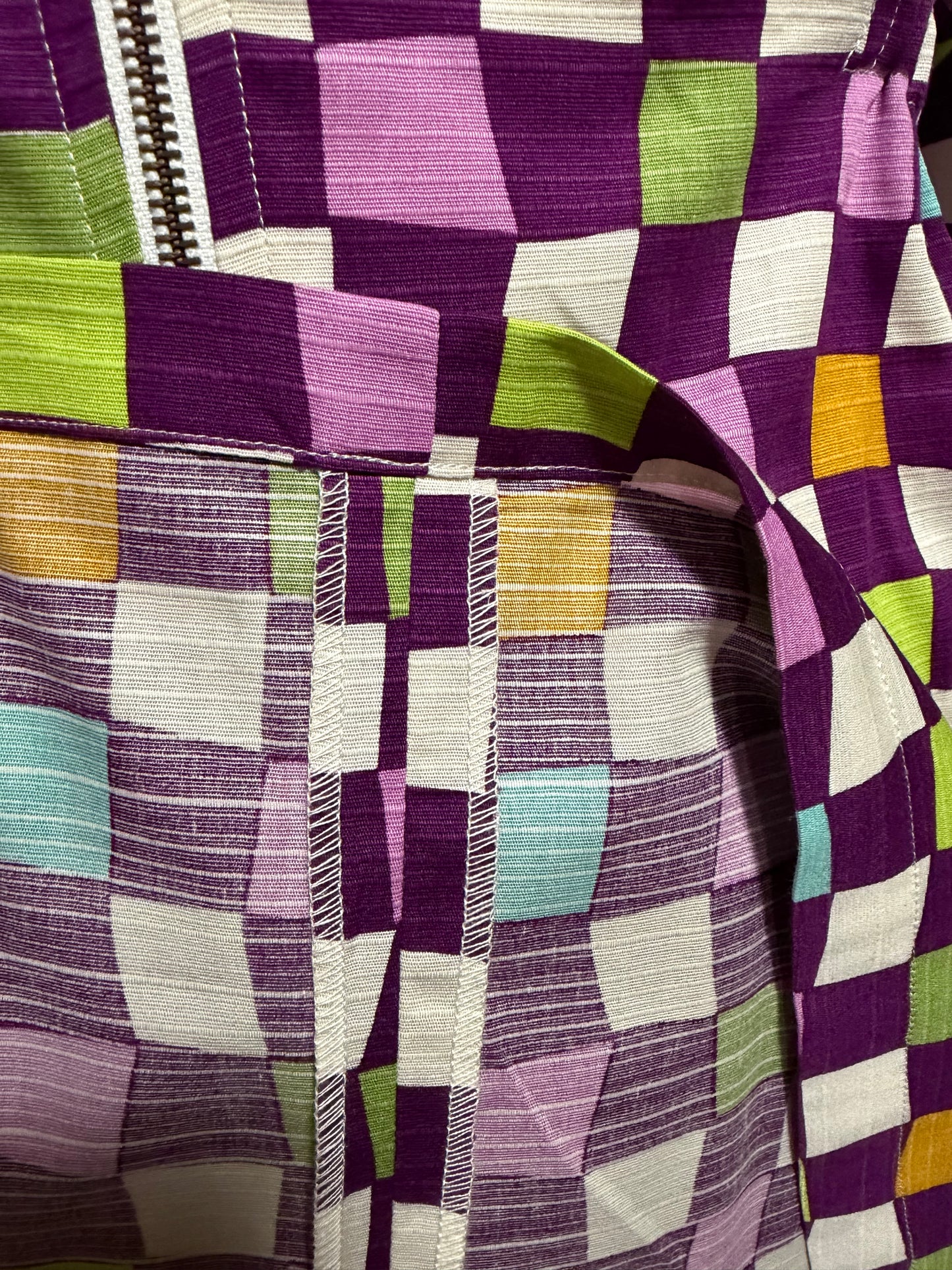 Checkered Bethany zipper dress [L/XL]