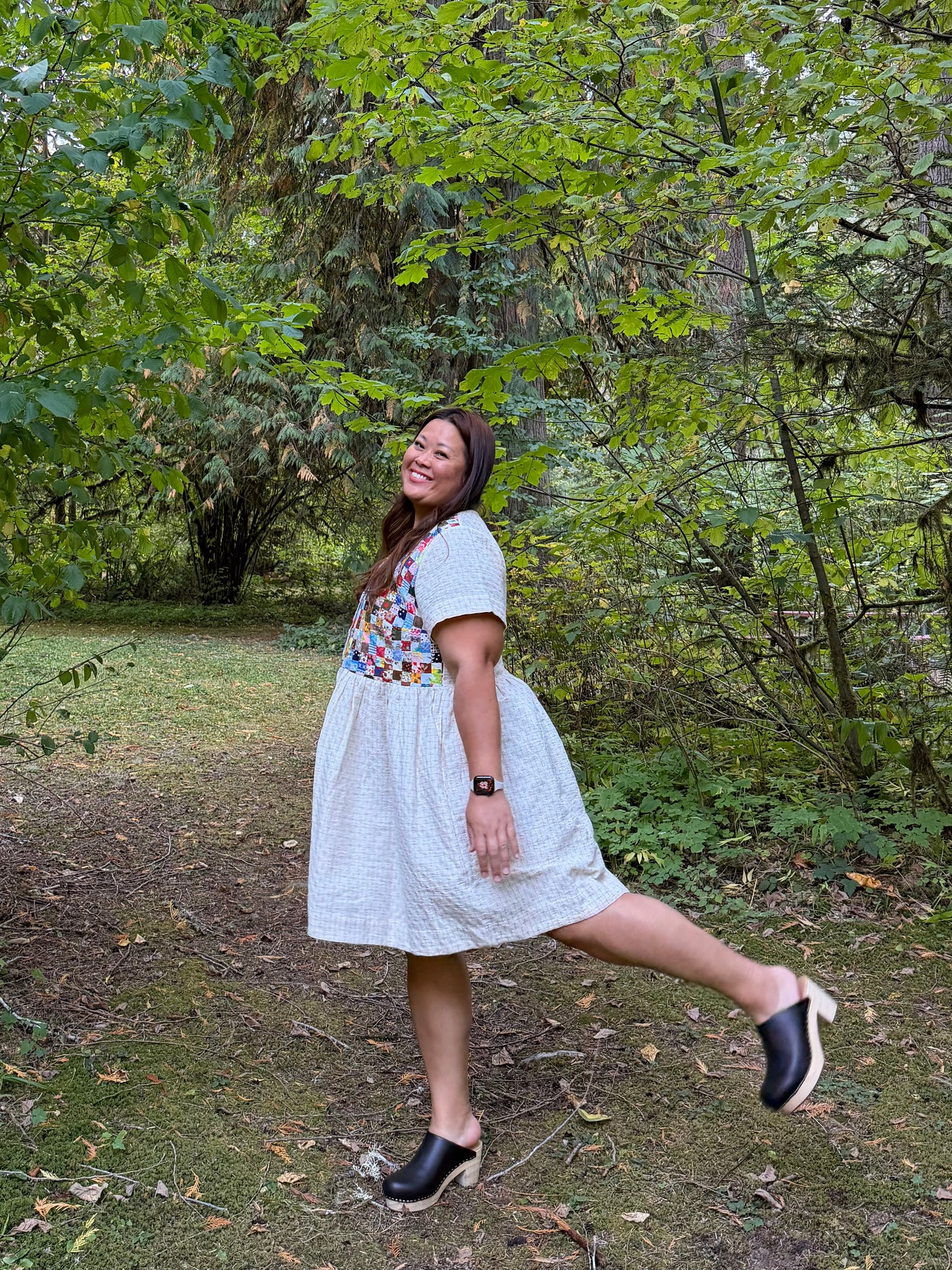 Pinwheel quilt top Sauvie dress [OS]