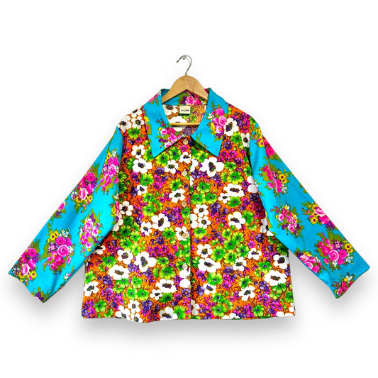 Mabel Floral Barkcloth Shacket