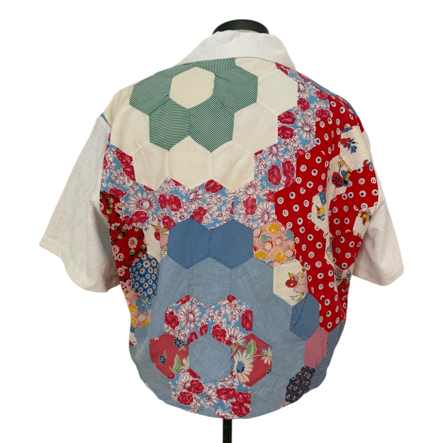 Hexie cropped camp shirt [XL]