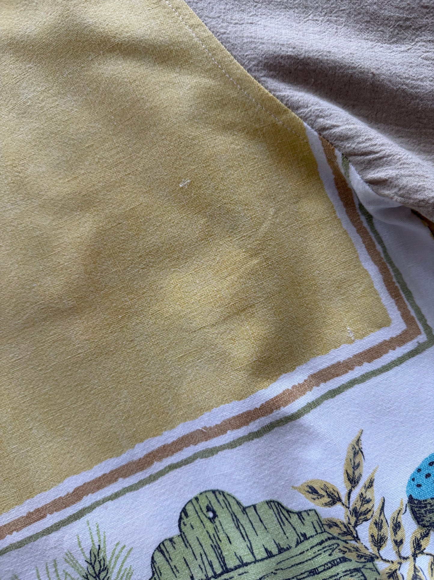 Gardening & Tea cropped camp shirt [XL]