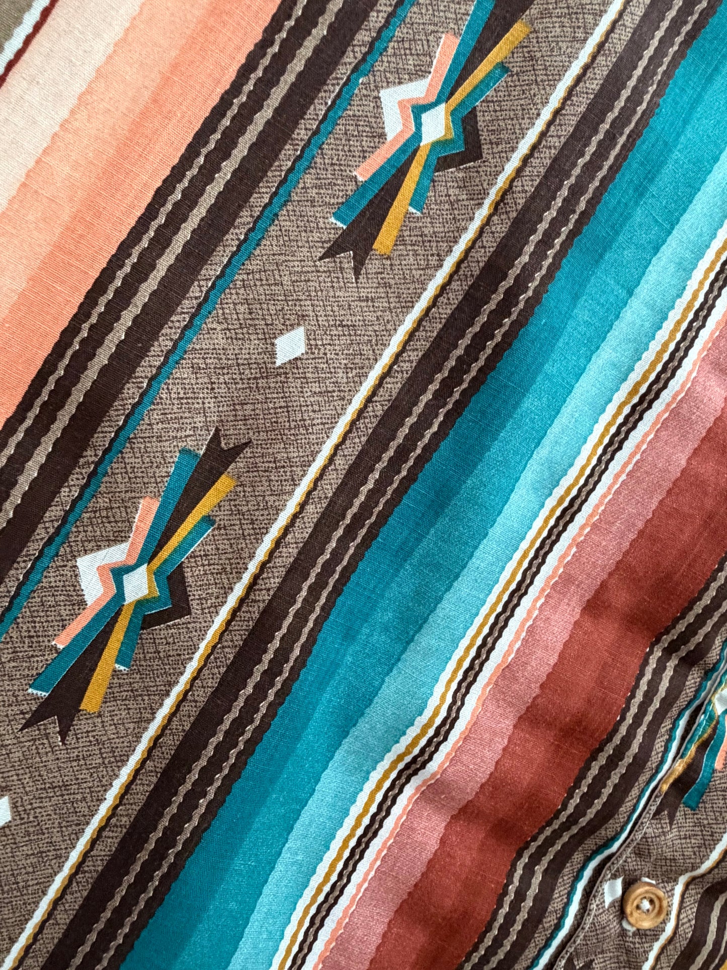 Southwest print camp shirt  [XL]