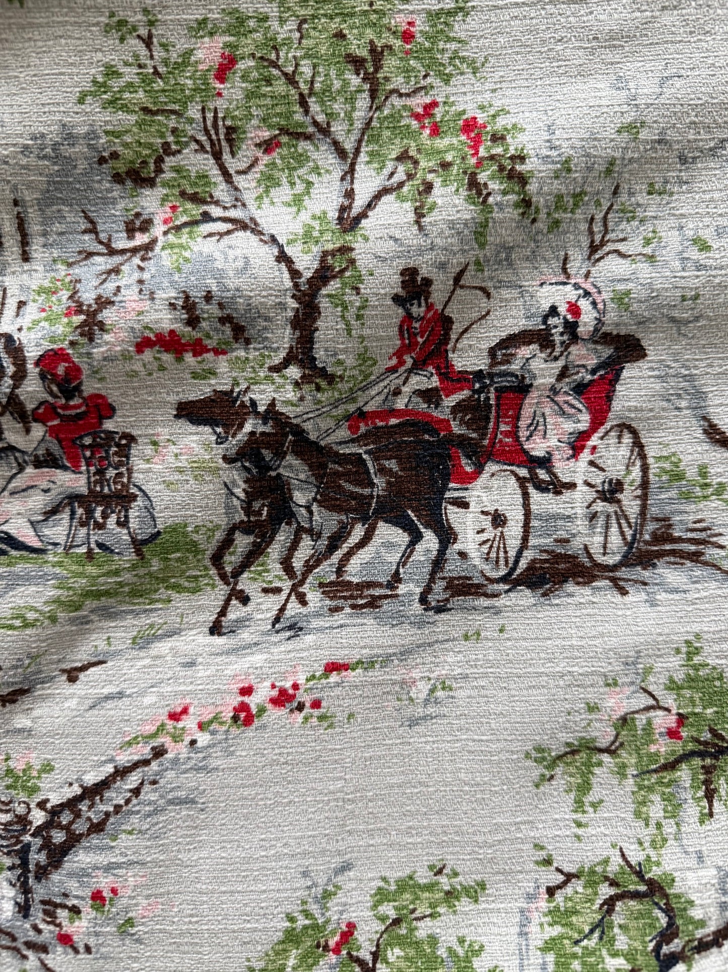 Afternoon Tea barkcloth cropped camp shirt [L]