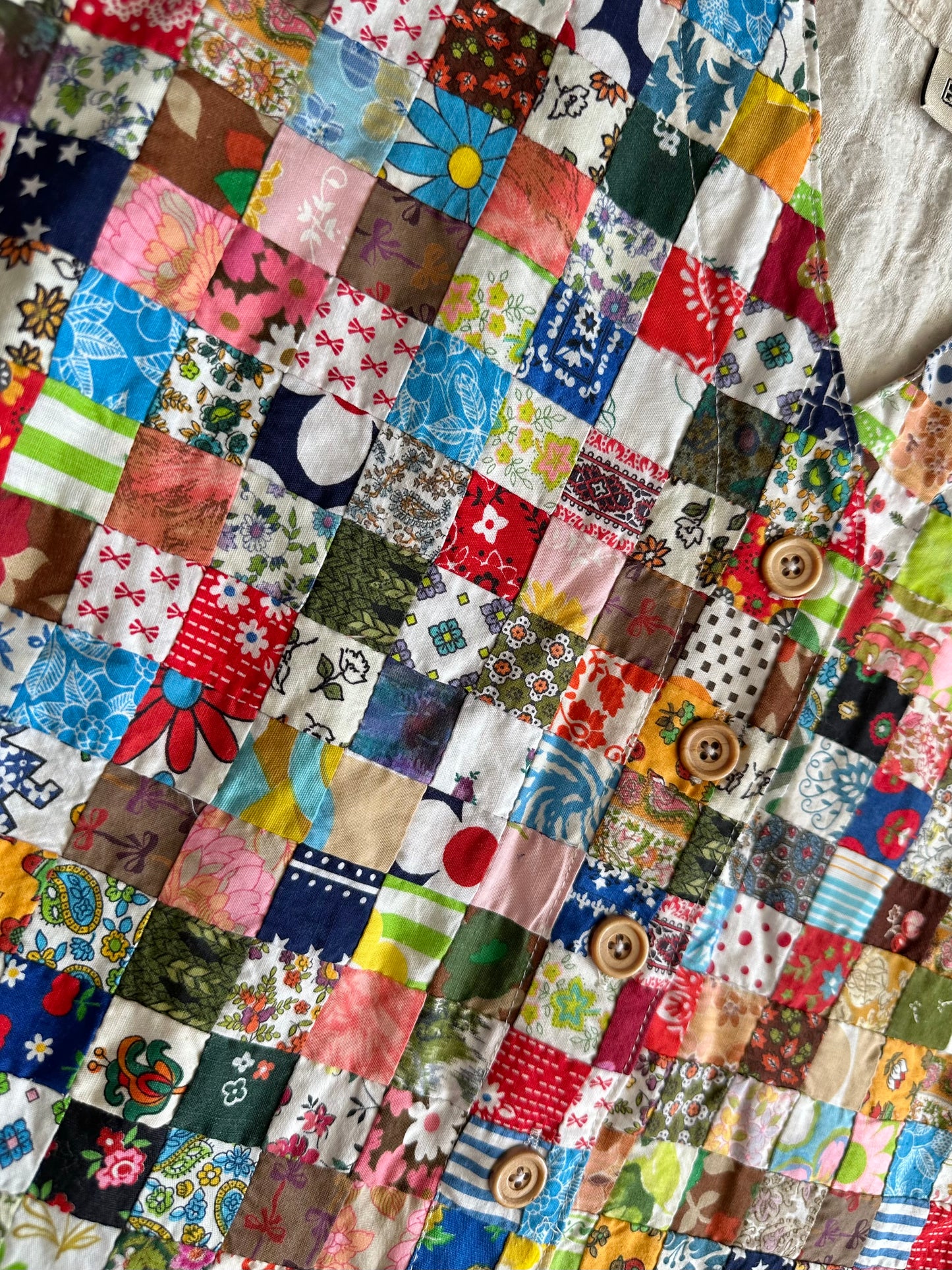 Postage Stamps quilt top Sauvie dress [OS]