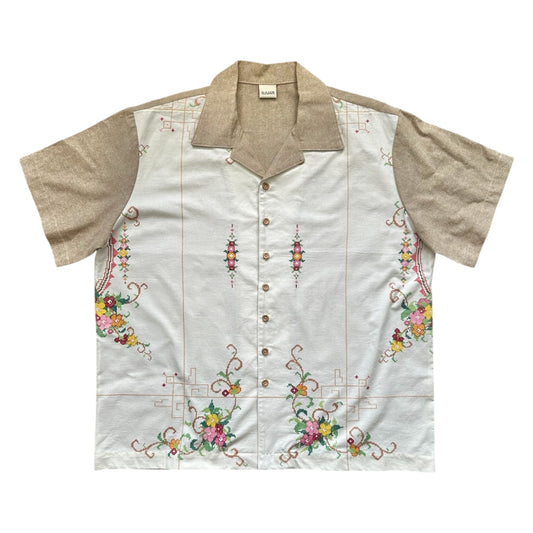Cubano cross stitch camp shirt [2XL]