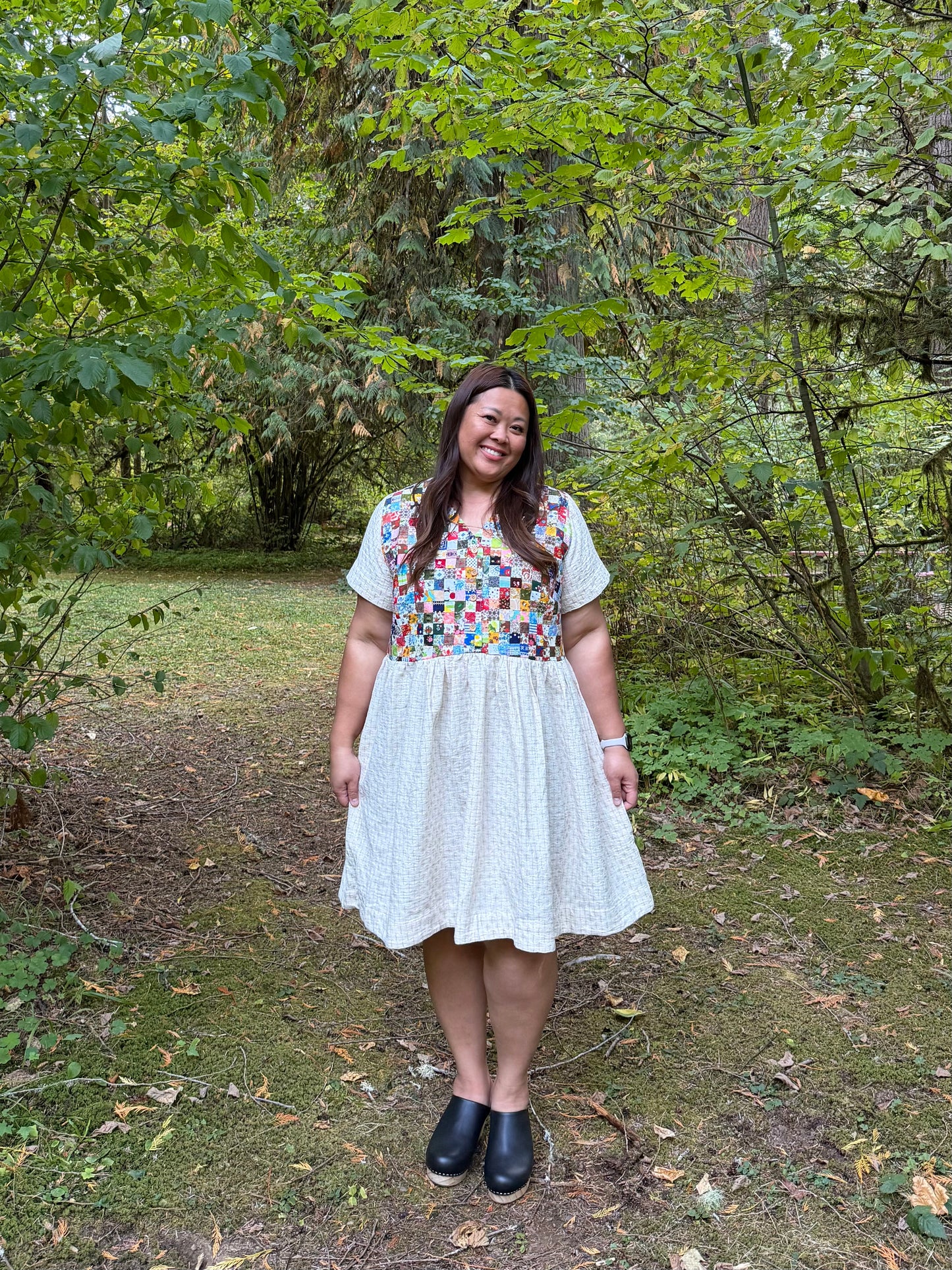 Pinwheel quilt top Sauvie dress [OS]