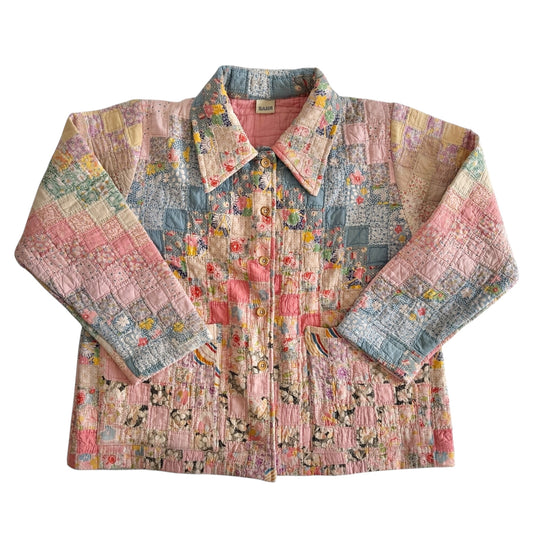Mabel Chore Jacket - Vintage Postage Stamps [OS]