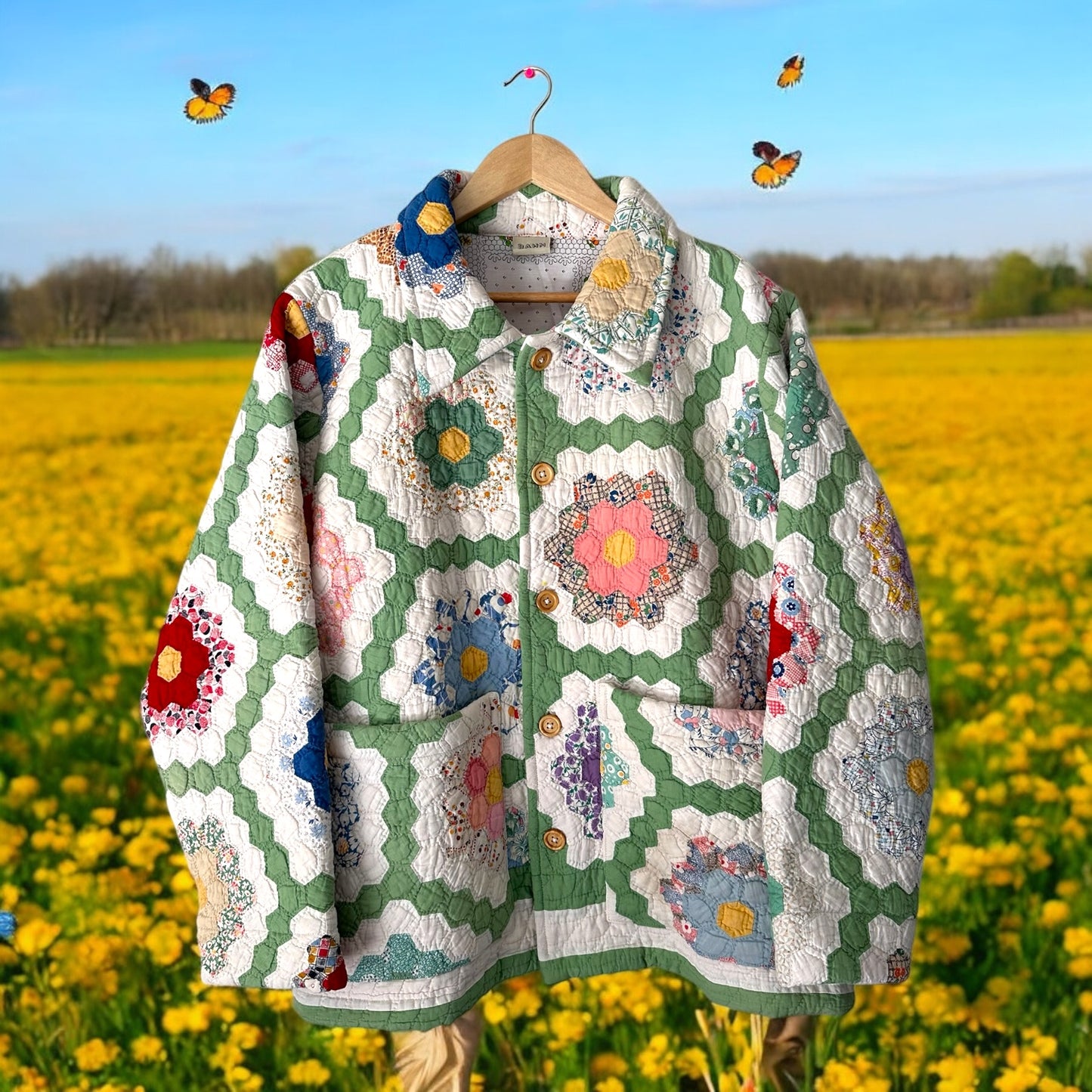 Mabel Chore Jacket- Grandmother’s Flower Garden [OS]