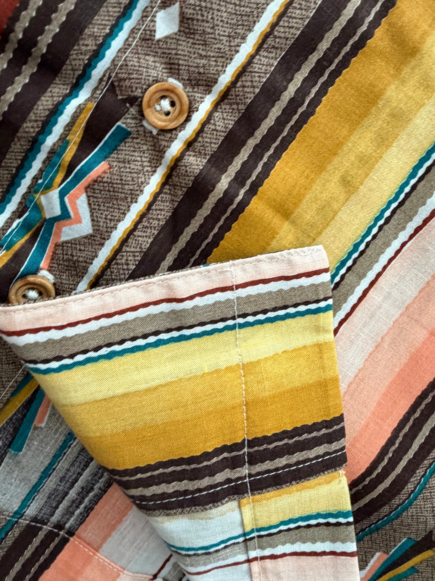 Southwest print camp shirt  [XL]