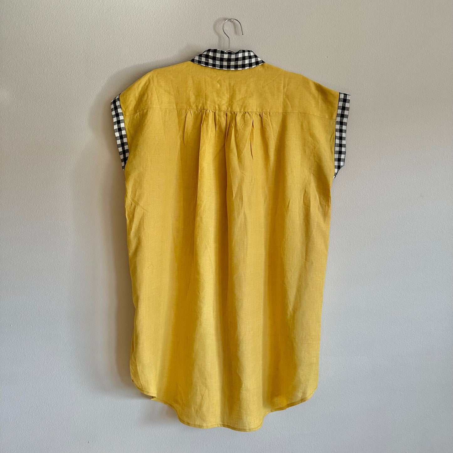 Willamette Checker Cab Linen Shirt Dress - SZ OSP
