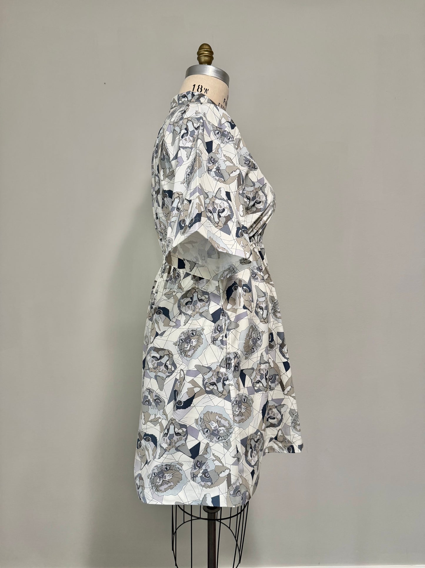 Geometric Cat Bethany zipper dress [L/XL]