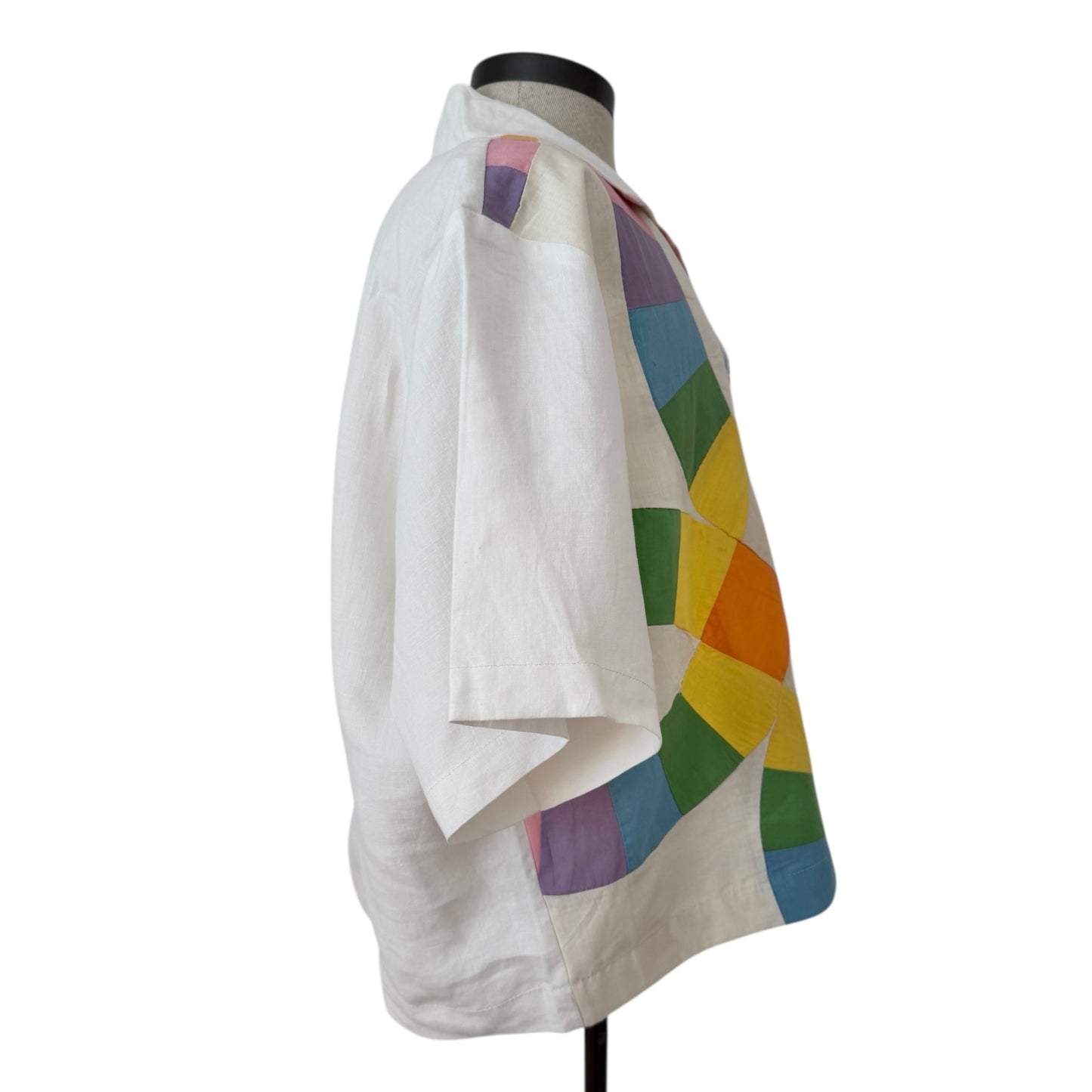 Two quilted cropped camp shirt [XL]