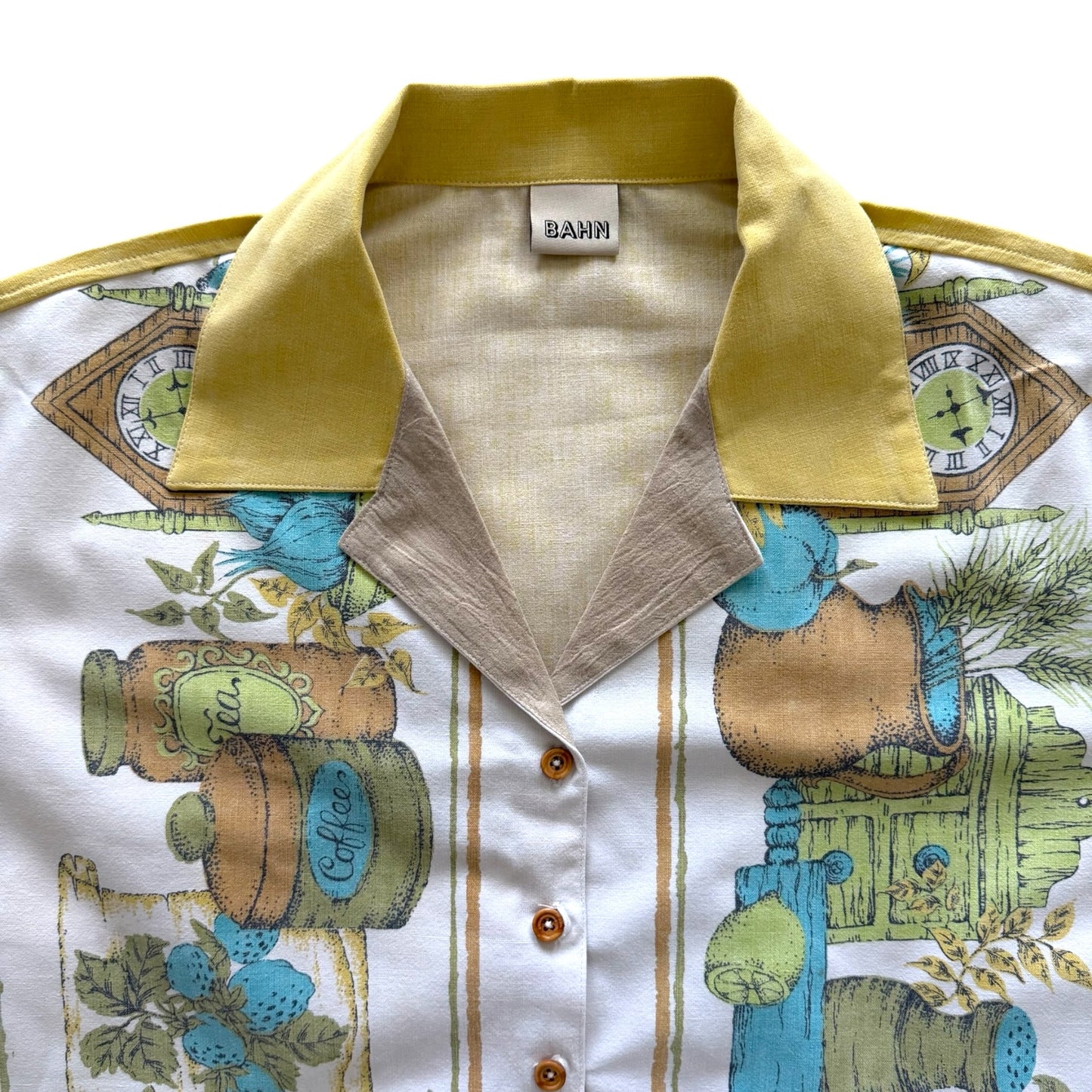 Gardening & Tea cropped camp shirt [XL]