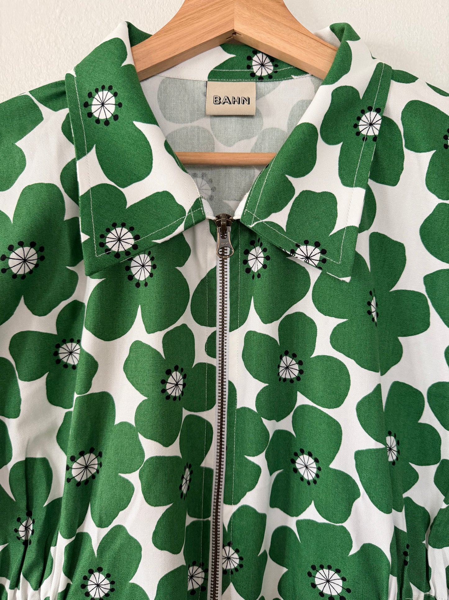 Green poppies Bethany dress [OS]