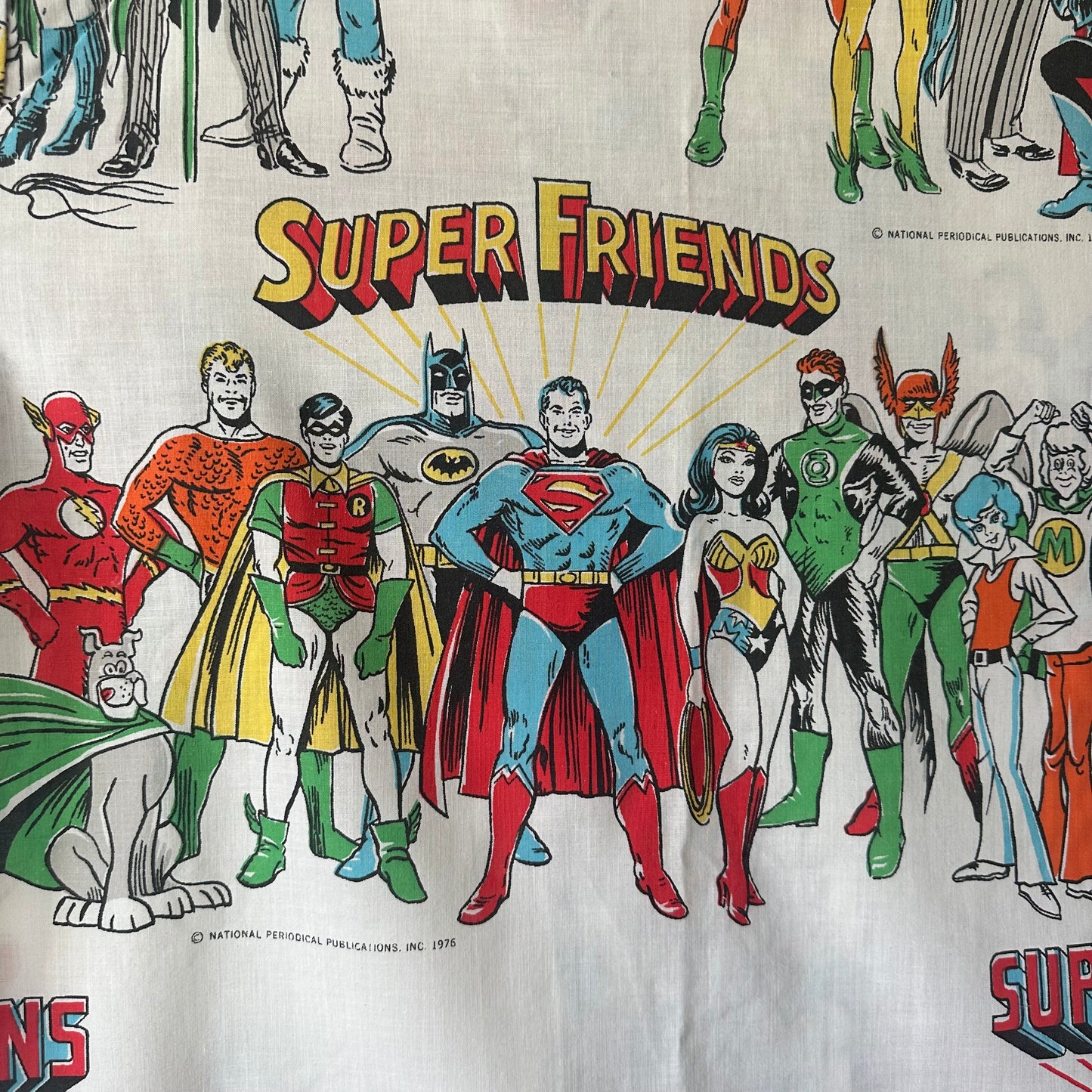 Camp shirt fr upcycled DC Comic fabric - 2XL