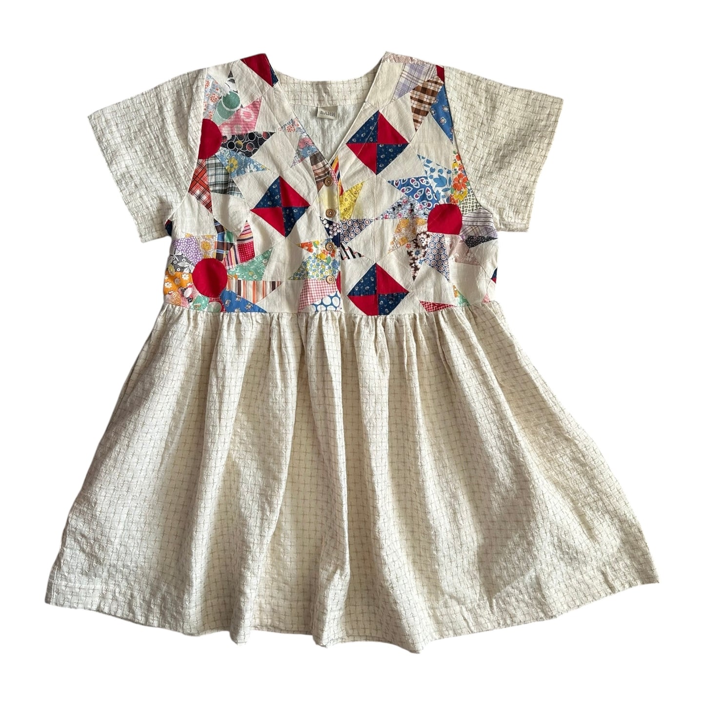 Pinwheel quilt top Sauvie dress [OS]