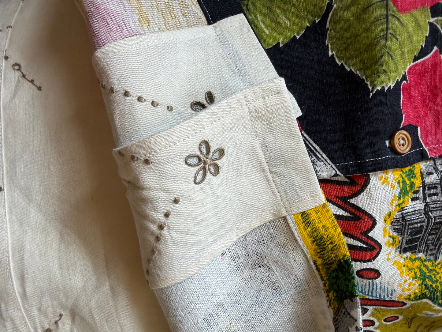 Michigan tea towel cropped camp shirt [XL]