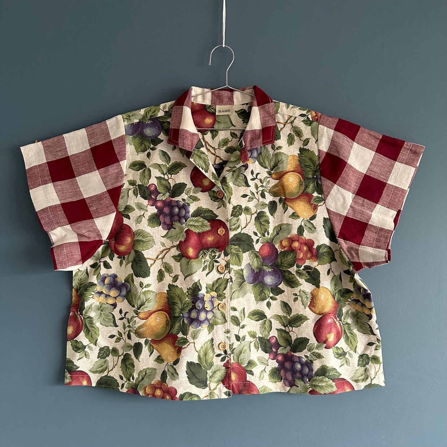 Eugene Fruit Salad Vintage Camp Shirt w/ oversized sleeves - SZ OSP