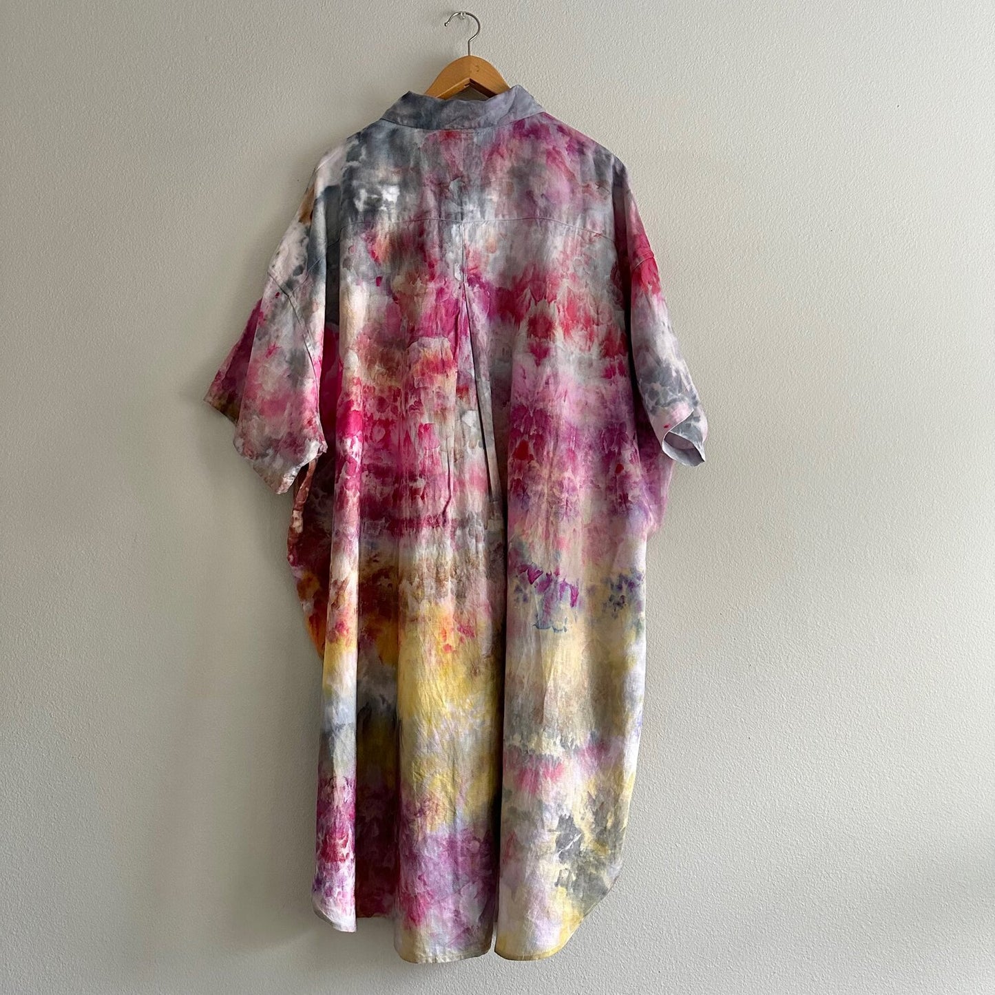 Astoria Ice Dyed Linen Shirt Dress No 2- Sz OS