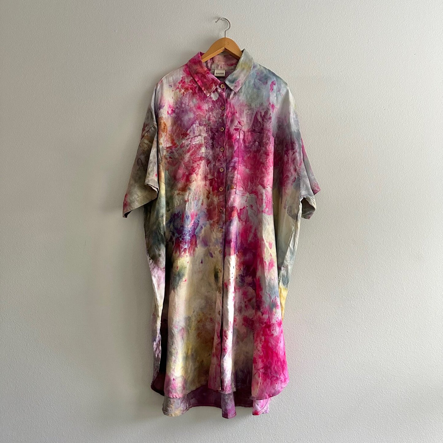 Astoria Ice Dyed Linen Shirt Dress No 3- Sz OS