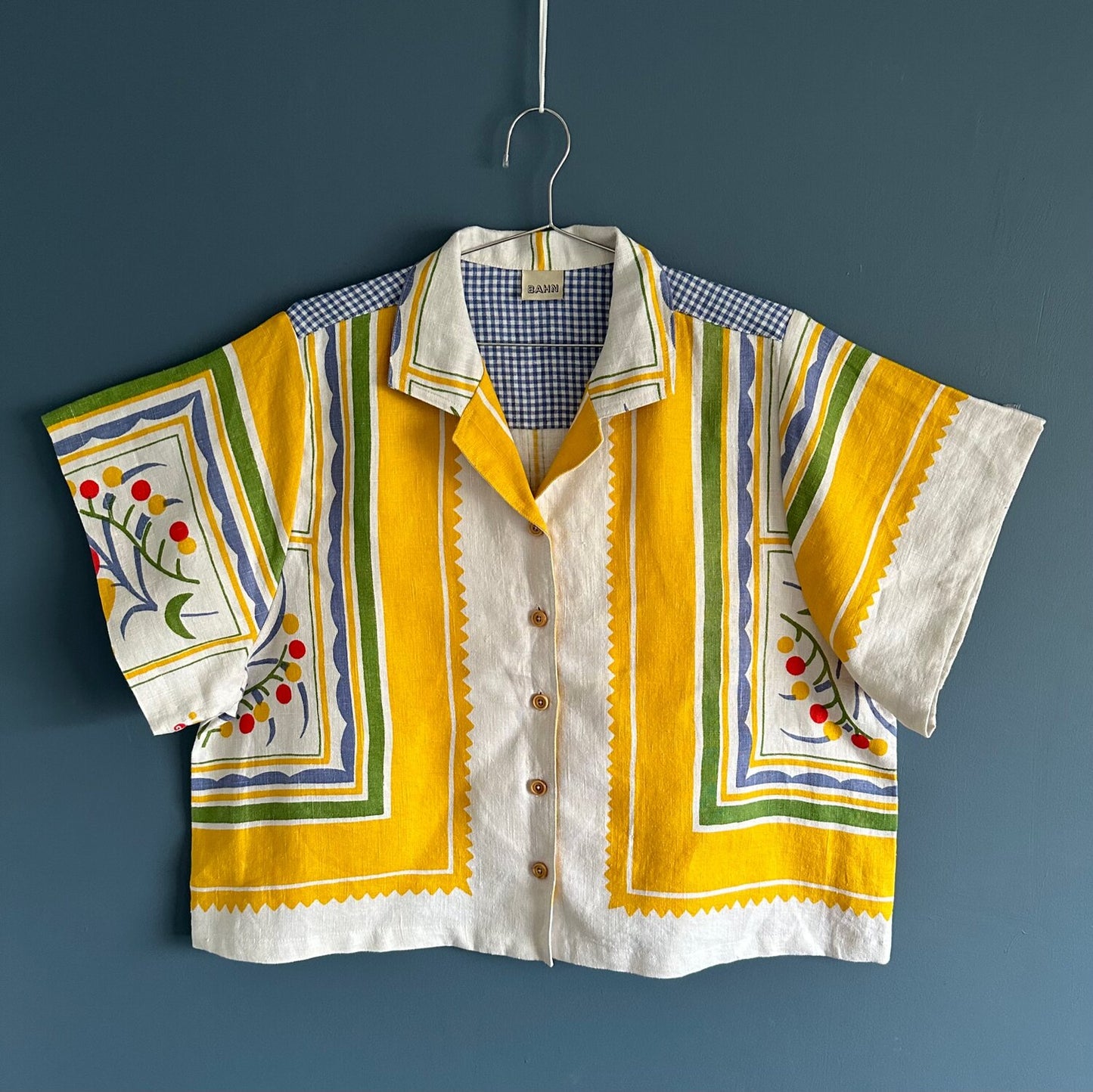 Eugene Sunshine Vintage Linen Camp Shirt w/ oversized sleeves - Sz OS