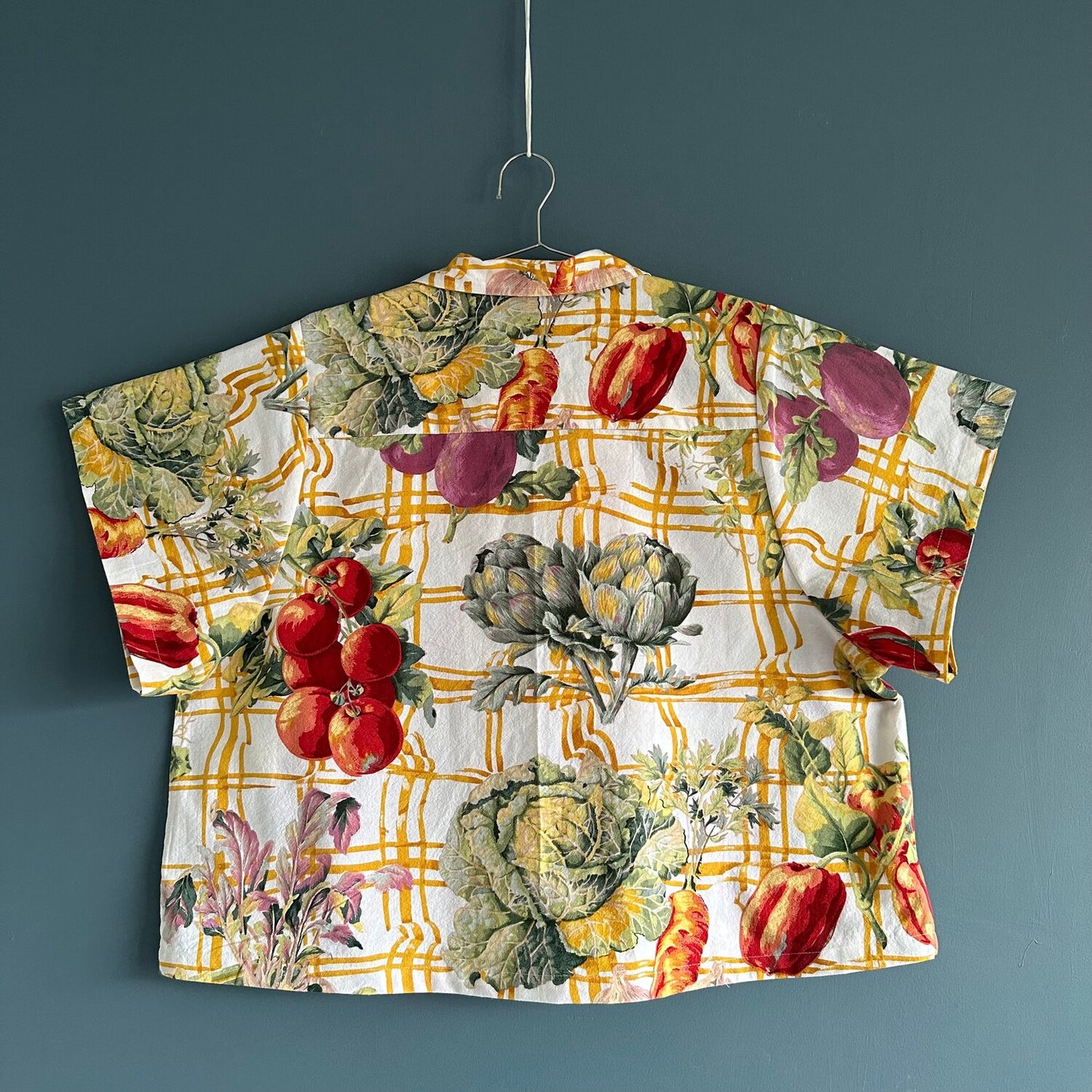 Eugene Vegetable Garden Vintage Camp Shirt w/ oversized sleeves - Sz OSP