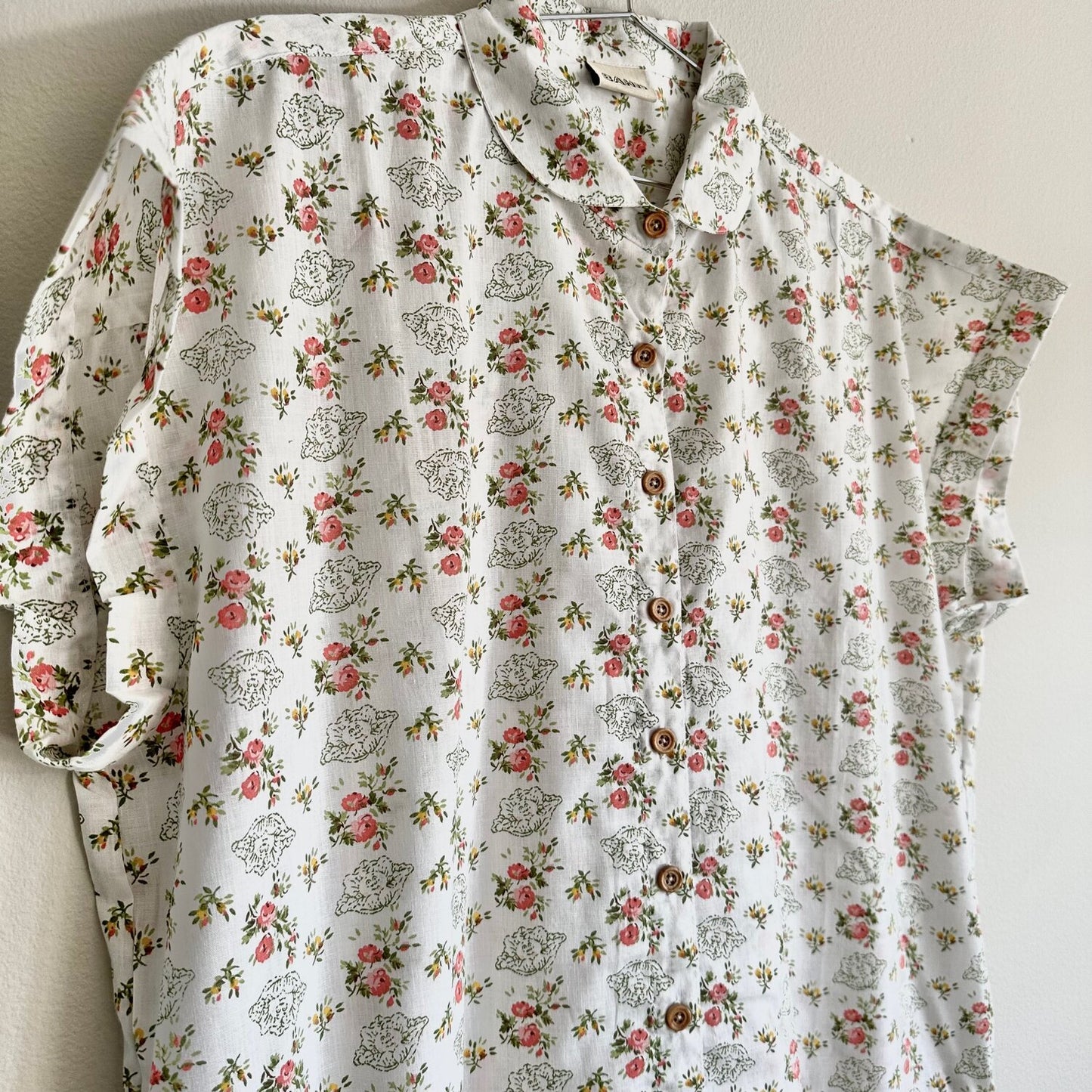 Willamette Vintage Cabbage Rose Shirt Dress - SZ OSP2